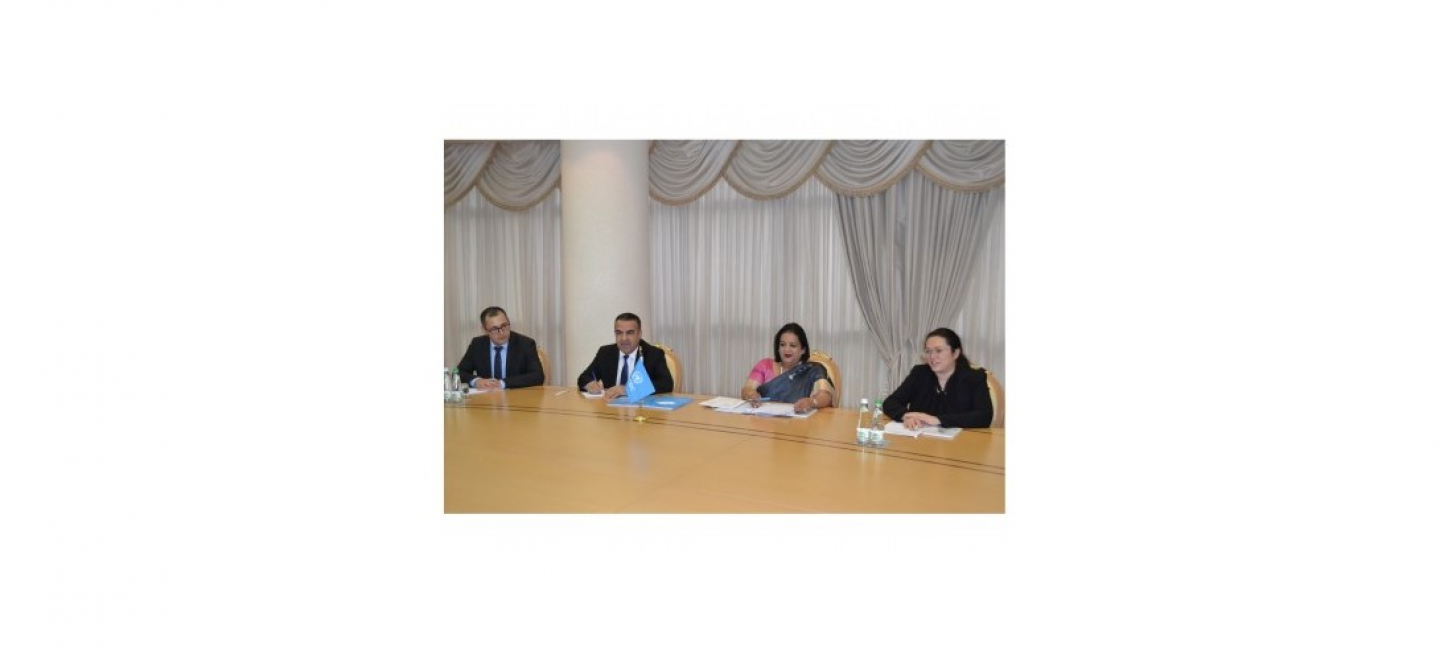 A MEETING WITH A DELEGATION OF THE UNODC REGIONAL OFFICE WAS HELD AT THE MINISTRY OF FOREIGN AFFAIRS OF TURKMENISTAN